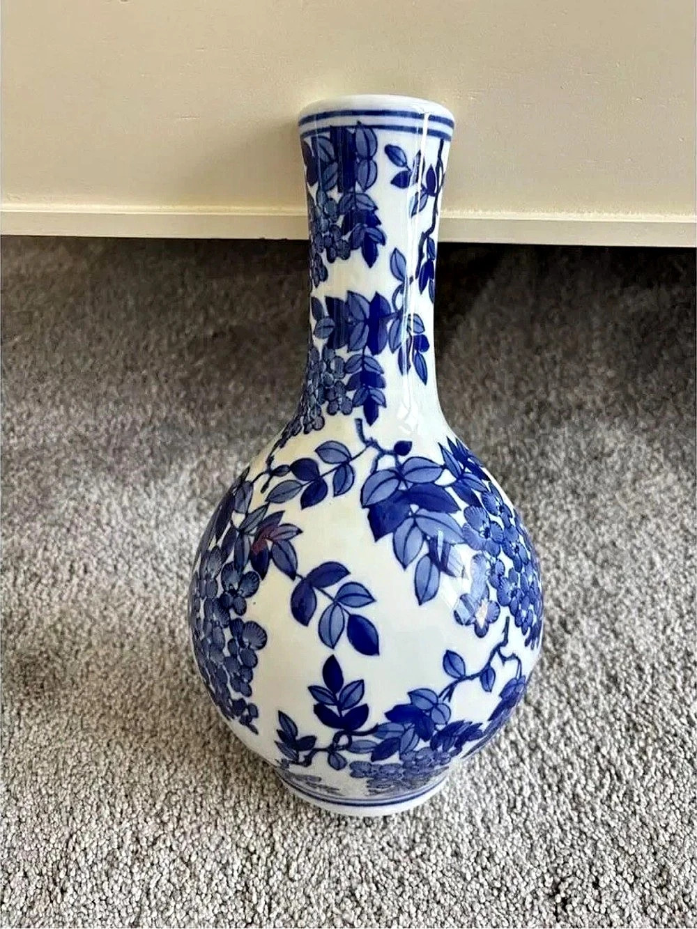 Blue & White Floral Vase